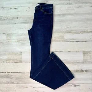 Dark wash flare jean