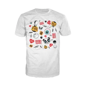 DC Suicide Squad Collage Emoji Official Men's T-shirt (White)