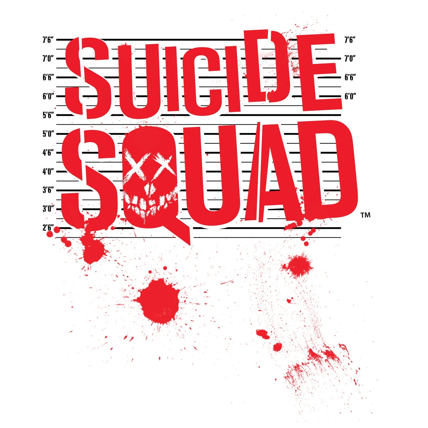 DC Suicide Squad Logo Splat Official Men's T-shirt (White)