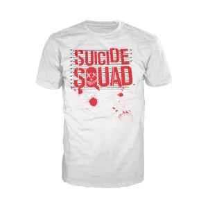 DC Suicide Squad Logo Splat Official Men's T-shirt (White)