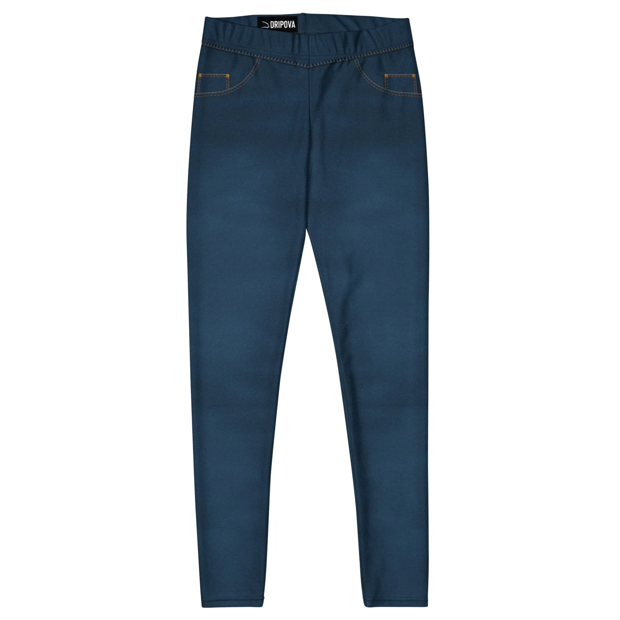 Denim Jeans Style Print Leggings