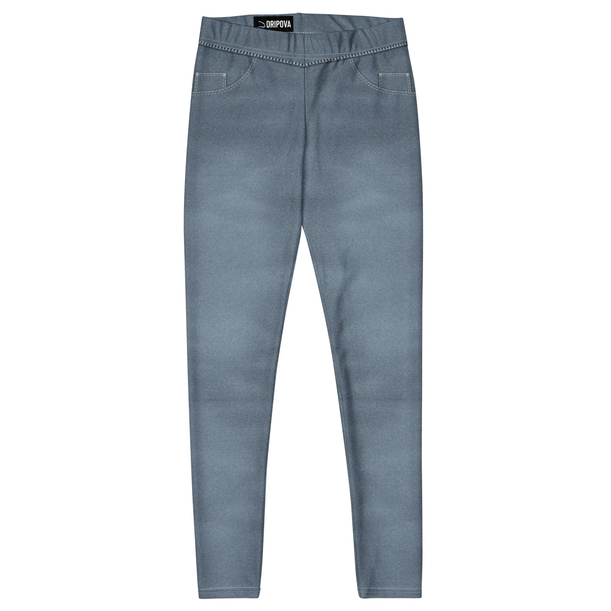 Denim Jeans Style Print Leggings
