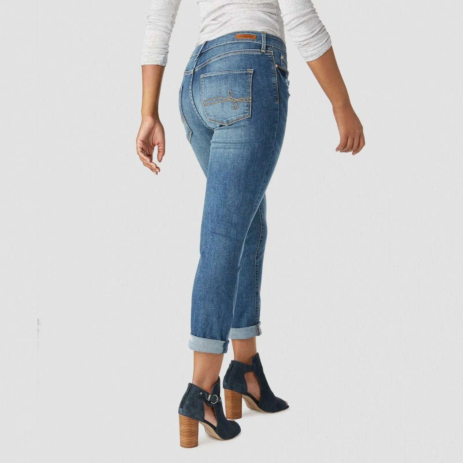 Denizen from Levi's Women's Mid Rise Modern Slim Cuffed Jeans