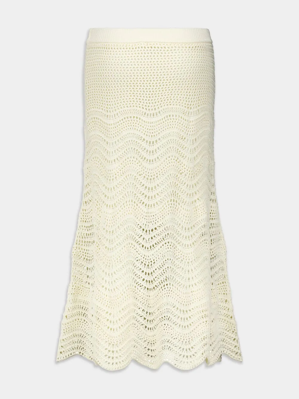 Devi Textured Knit Midi Skirt