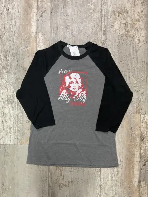 Dolly Holiday Baseball Tee