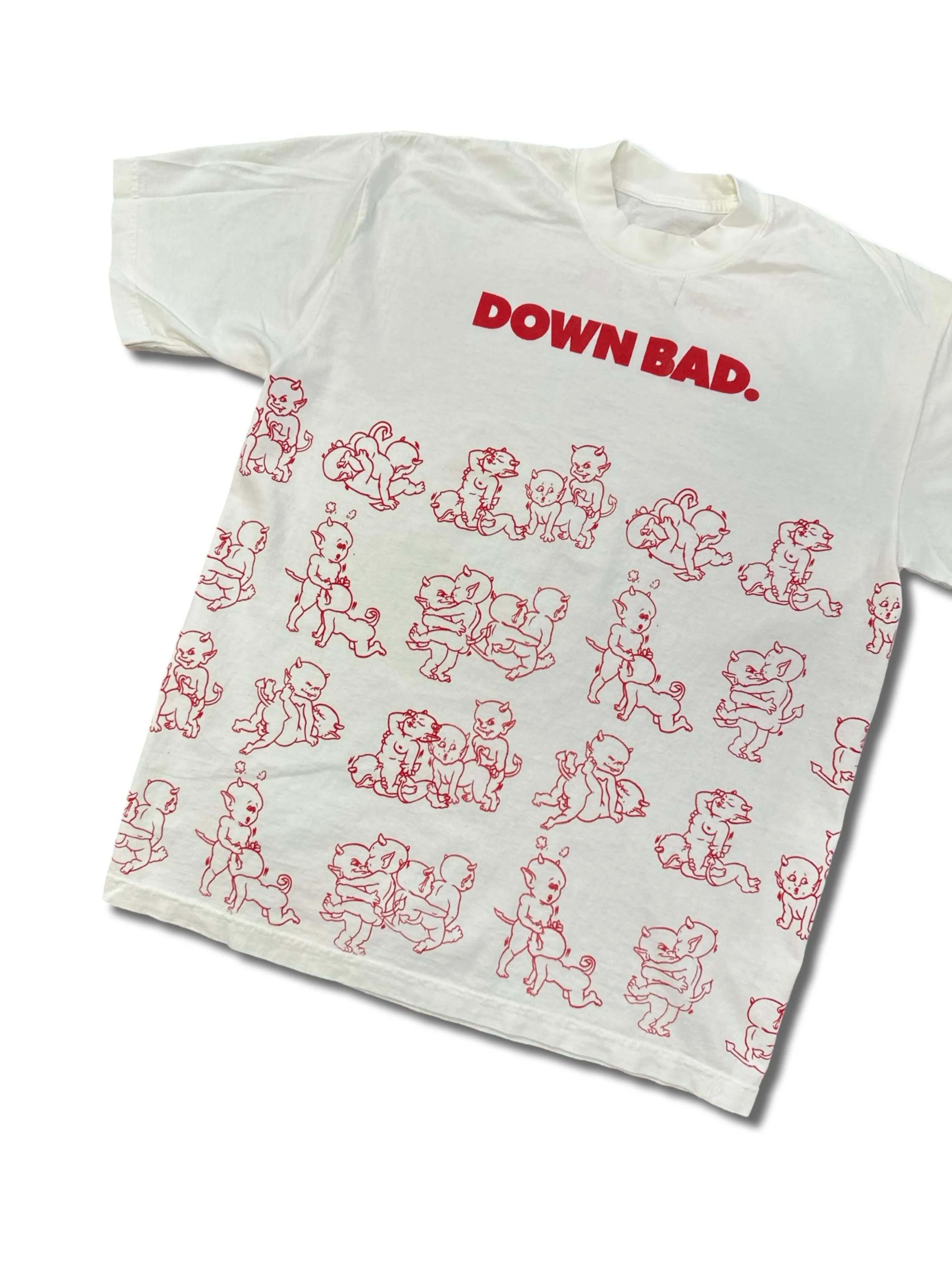 DOWN BAD. DEMON TIME ALL OVER WHITE