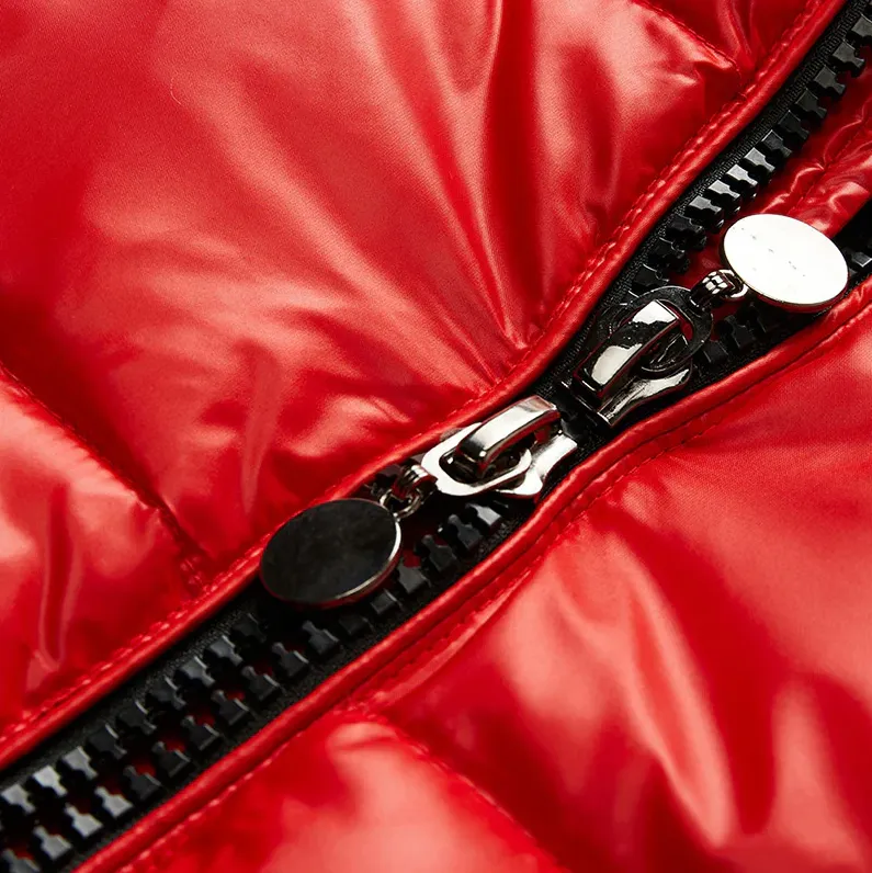 Down jacket glossy black