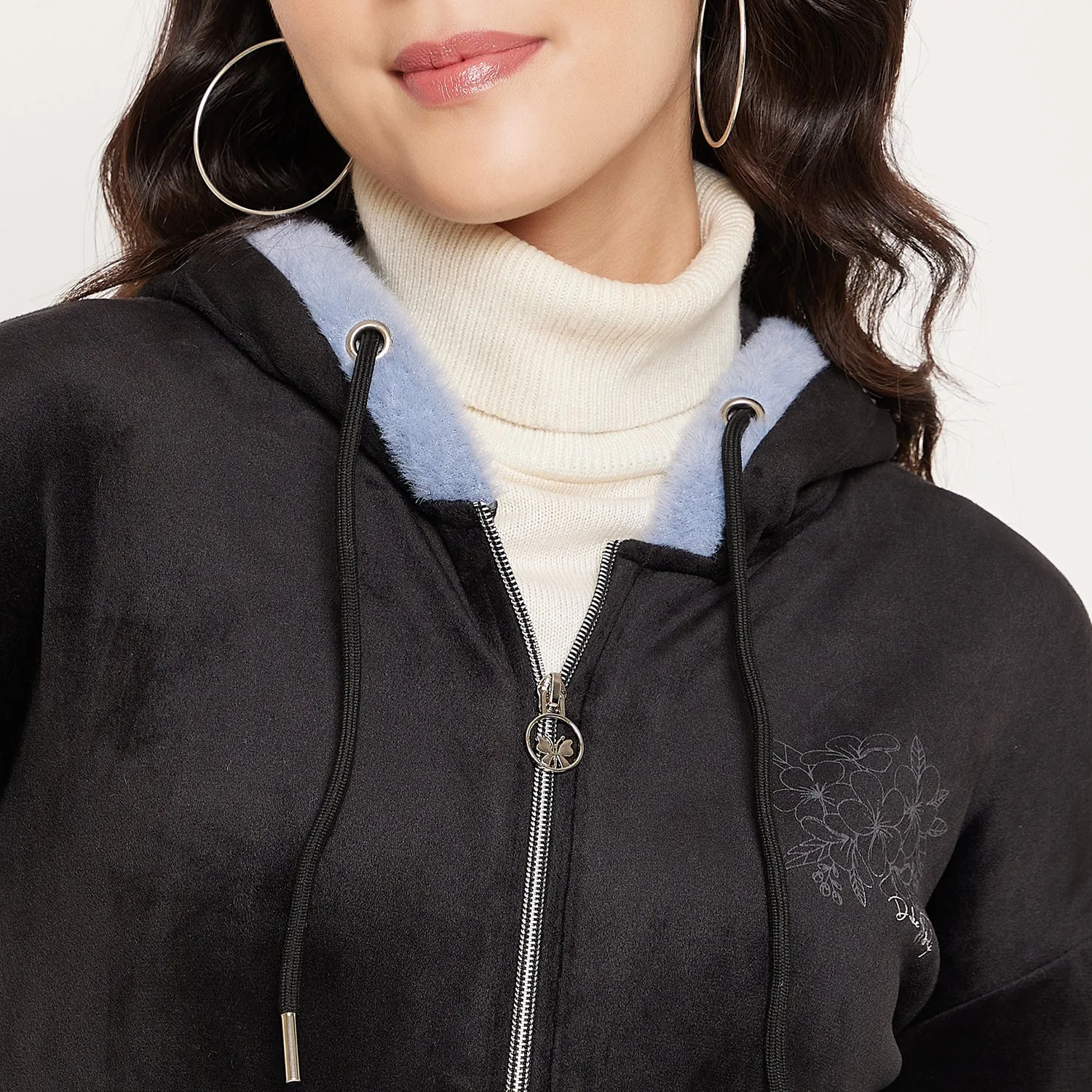 Duke Stardust Women Hooded Zipper Sweatshirt (LFX944)