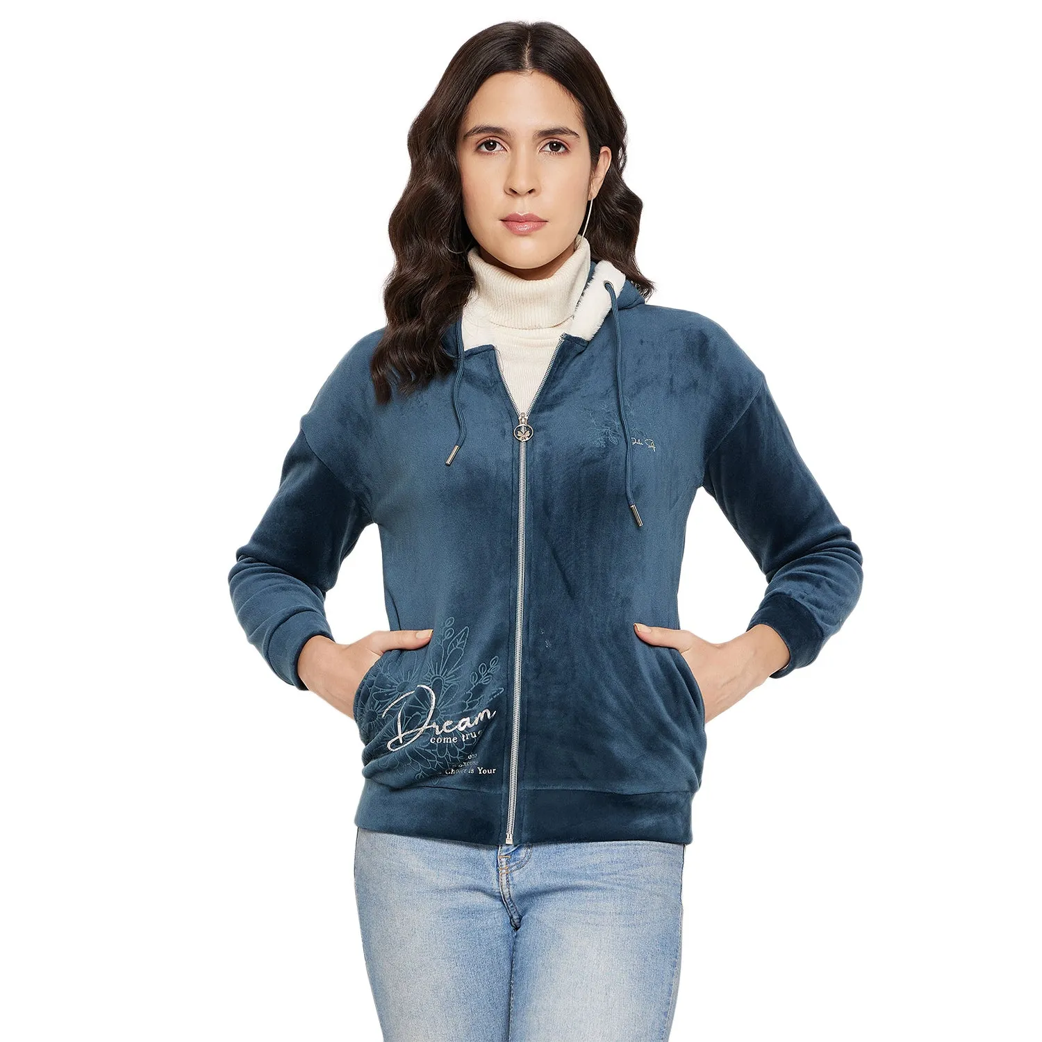 Duke Stardust Women Hooded Zipper Sweatshirt (LFX944)