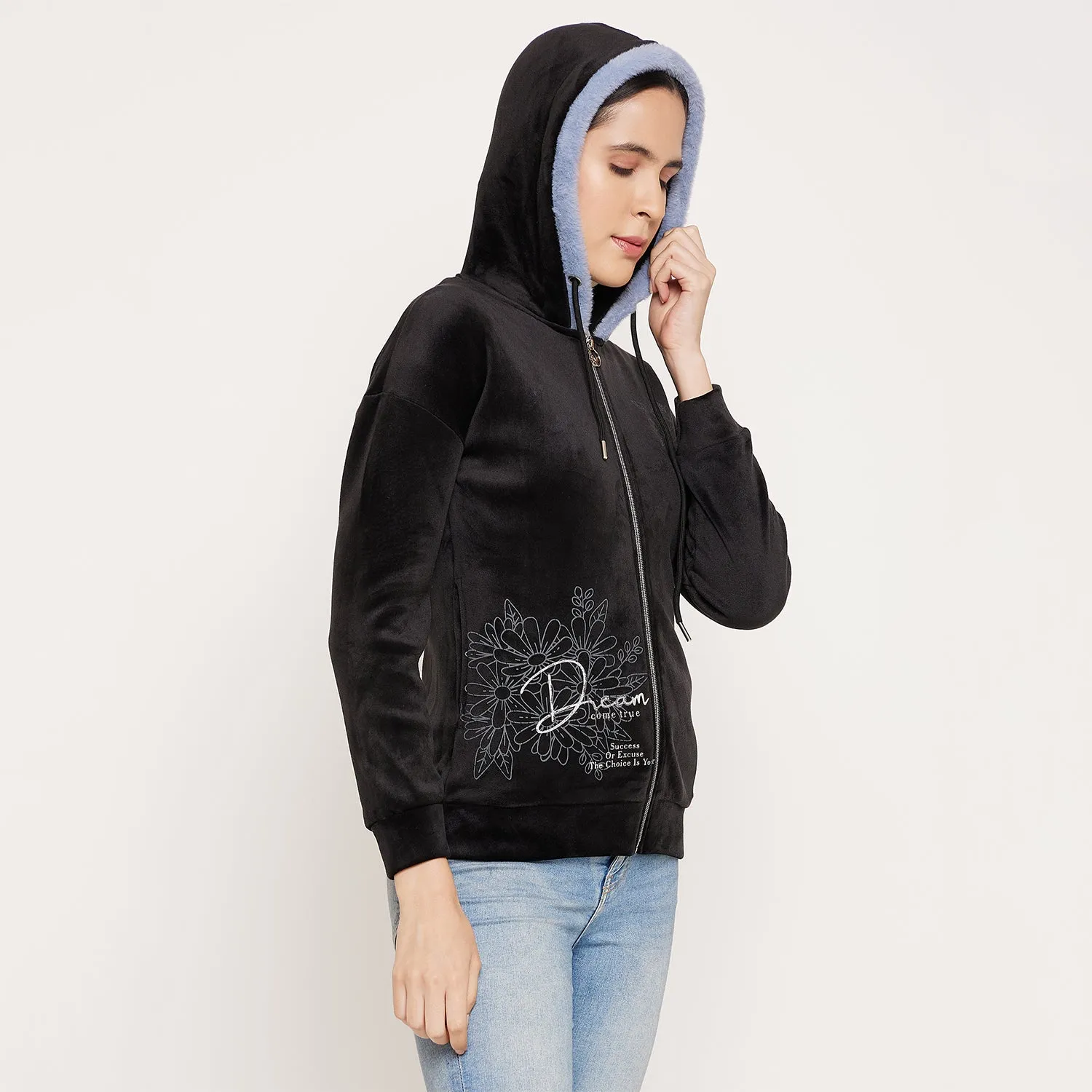 Duke Stardust Women Hooded Zipper Sweatshirt (LFX944)