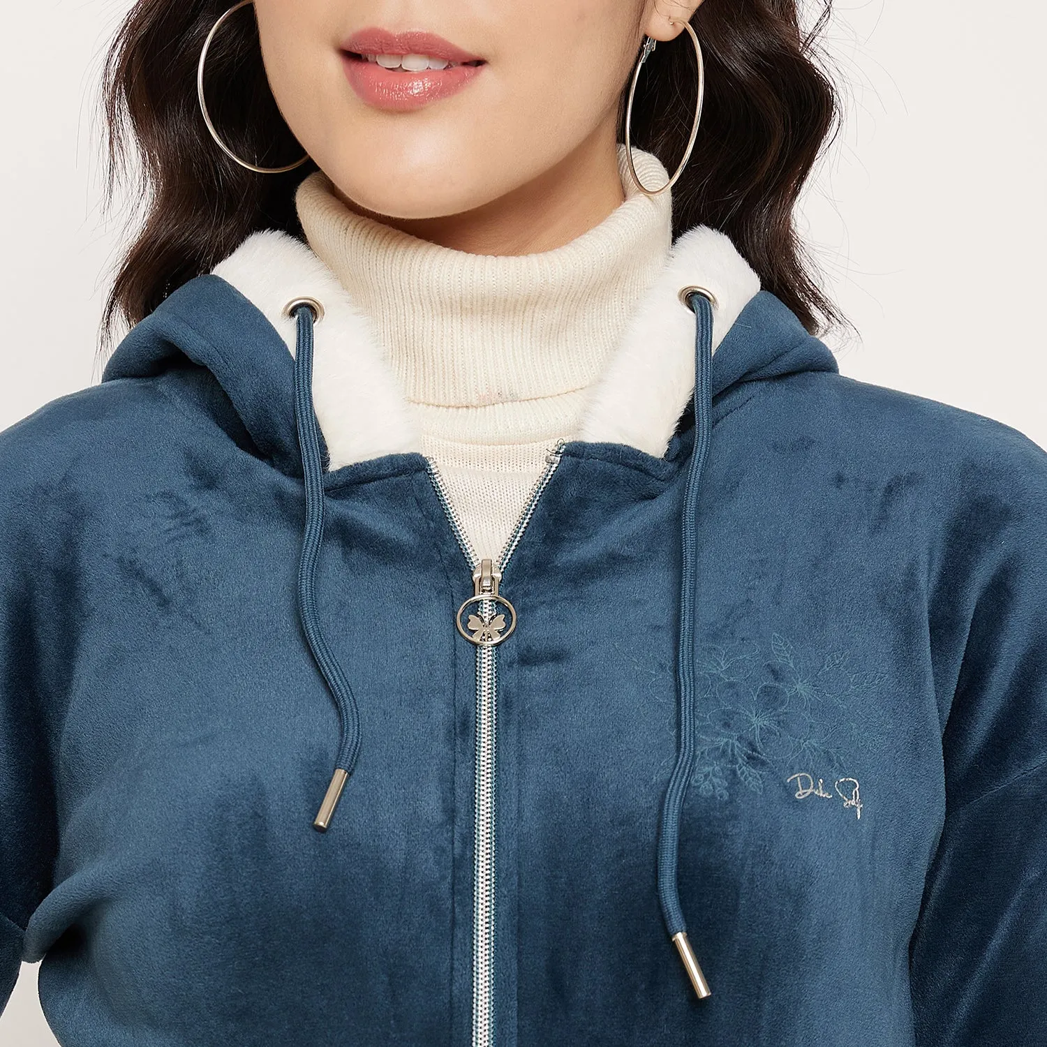 Duke Stardust Women Hooded Zipper Sweatshirt (LFX944)