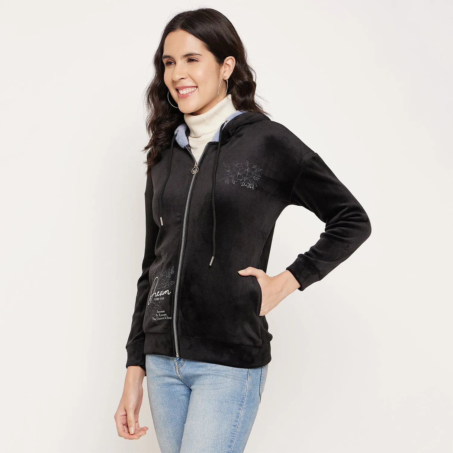 Duke Stardust Women Hooded Zipper Sweatshirt (LFX944)