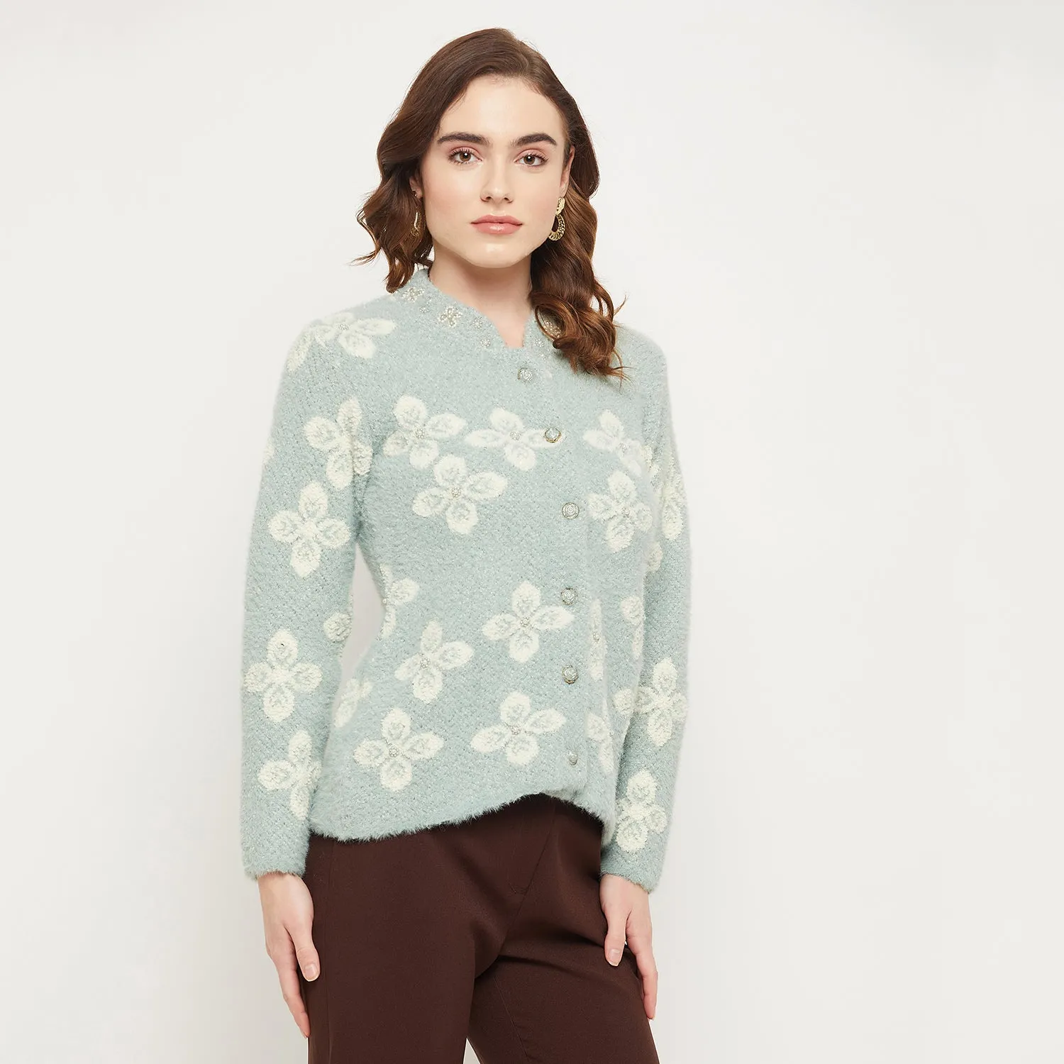 Duke Stardust Women Self Design Cardigan (SDS1043)