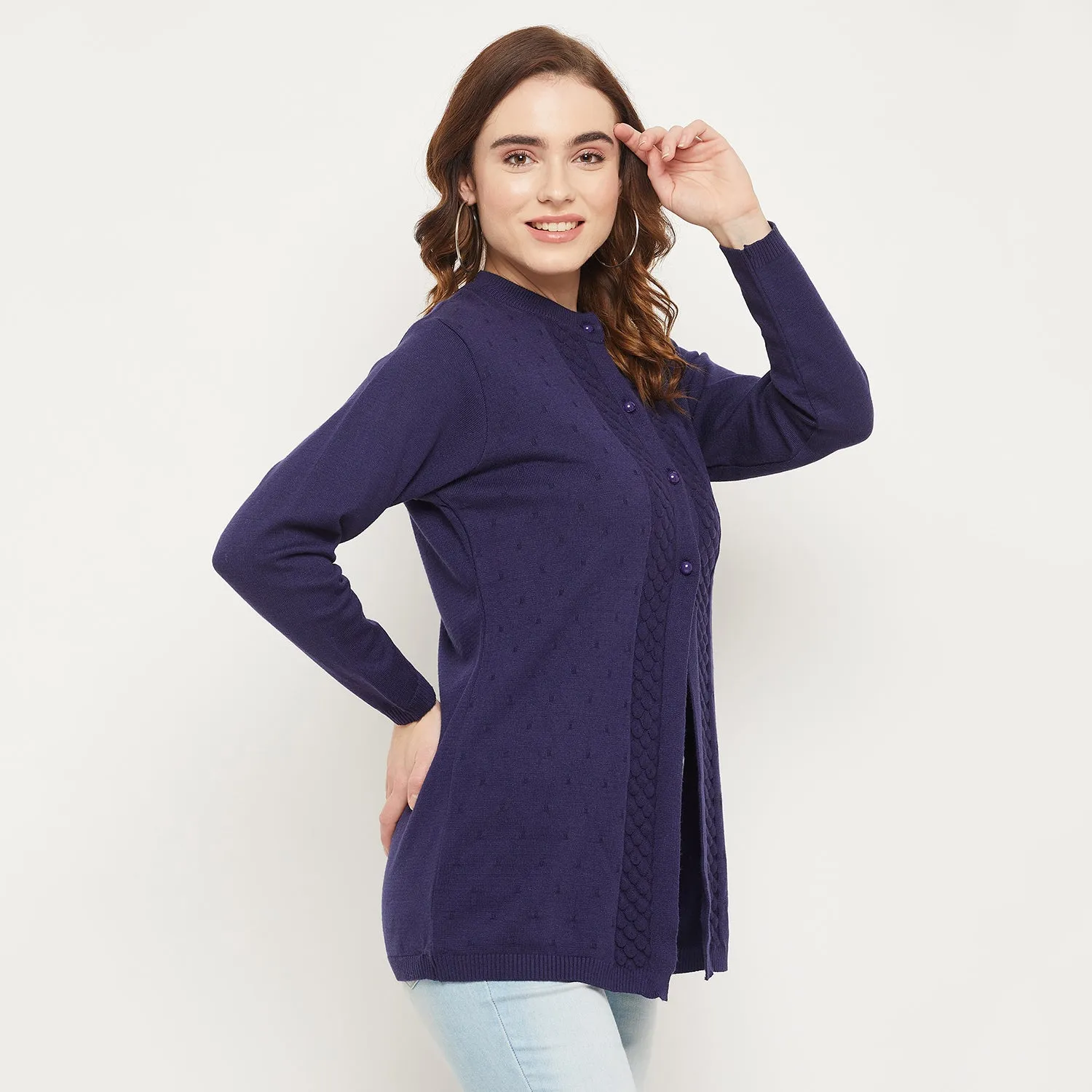 Duke Stardust Women Self Design Cardigan (SDS9757)