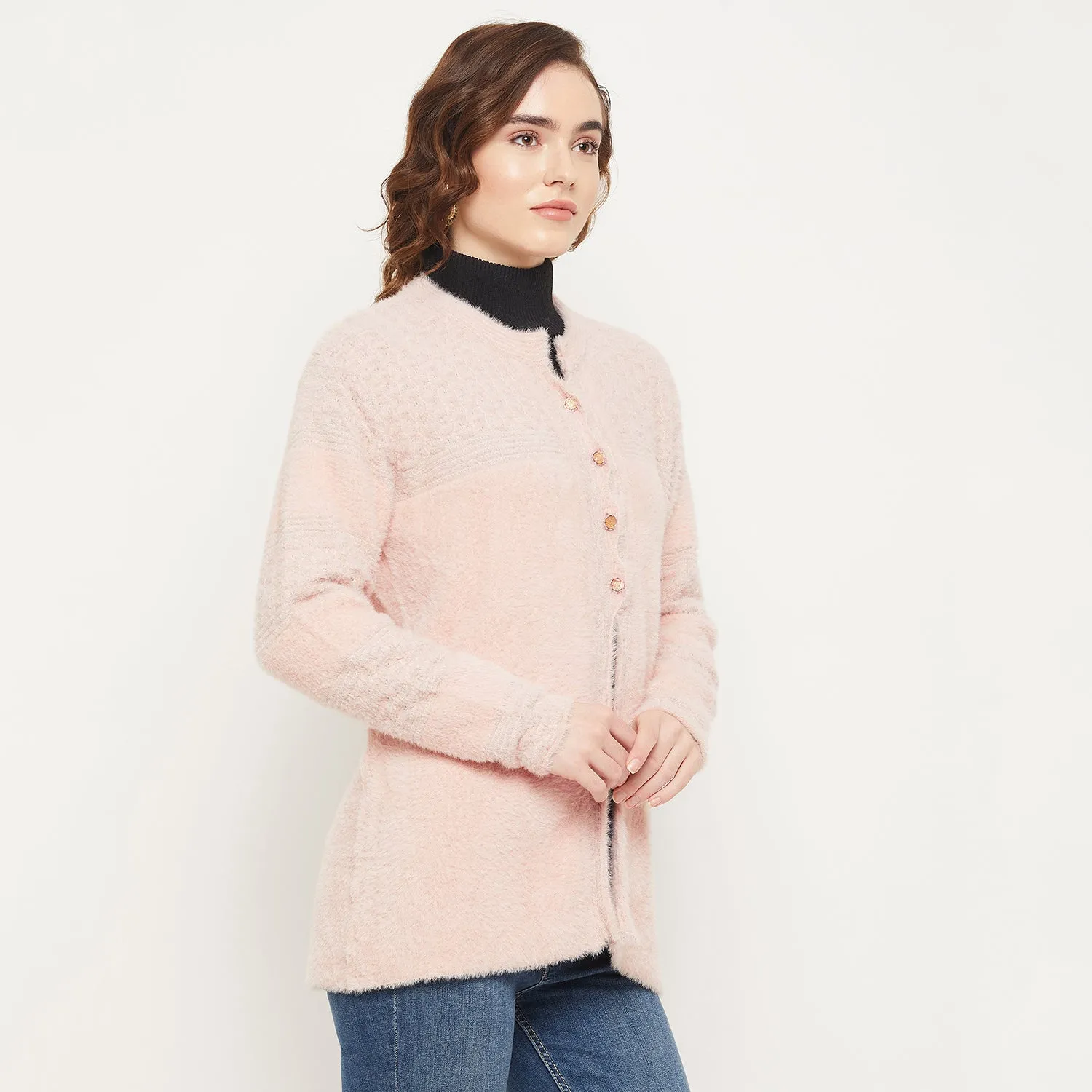 Duke Stardust Women Solid Cardigan (SDS9721)
