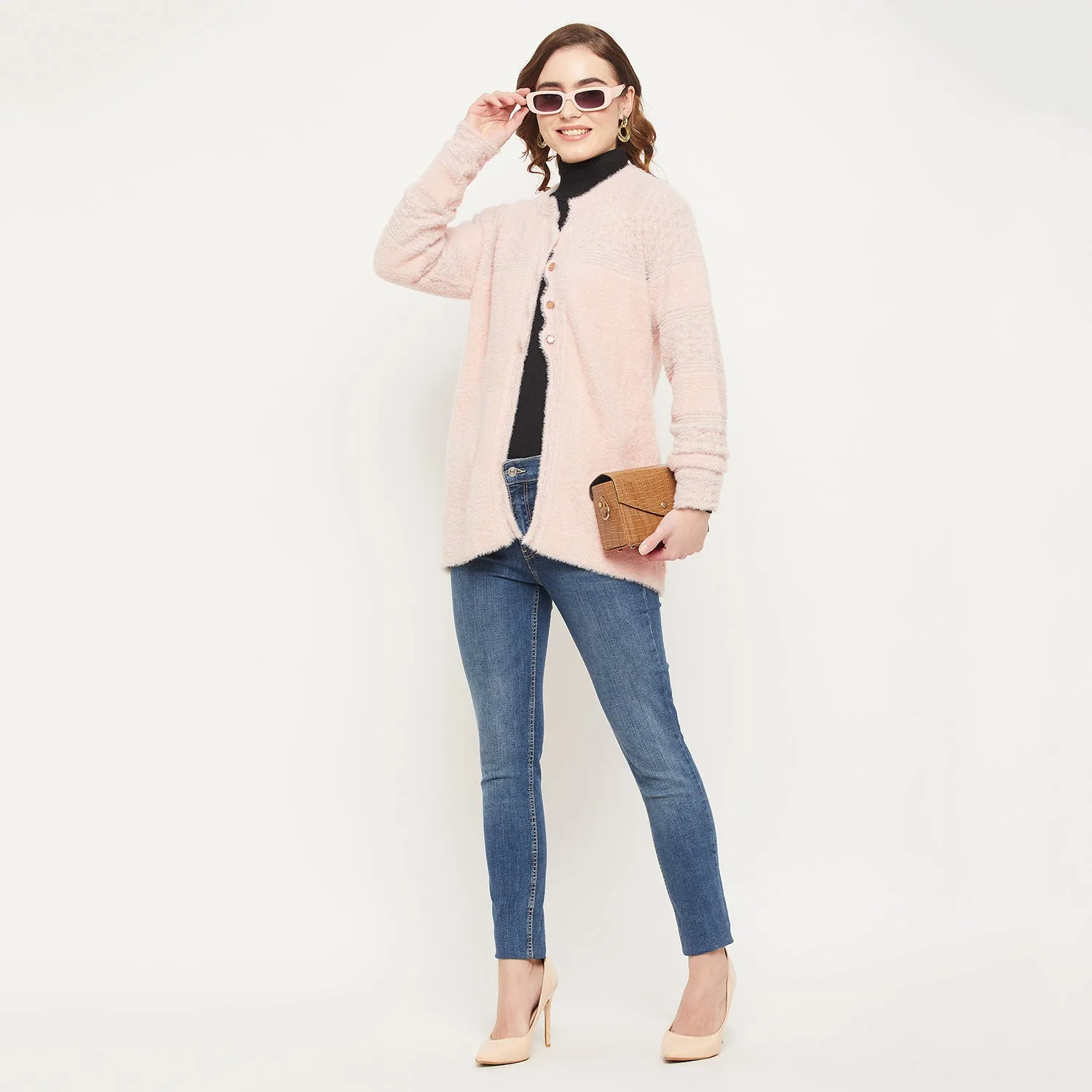 Duke Stardust Women Solid Cardigan (SDS9721)