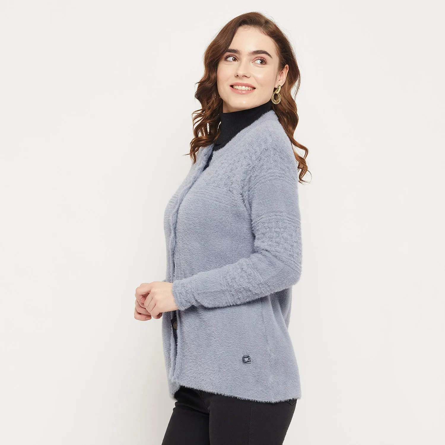 Duke Stardust Women Solid Cardigan (SDS9721)