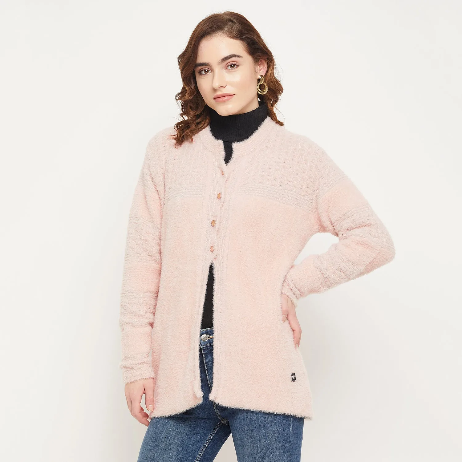 Duke Stardust Women Solid Cardigan (SDS9721)