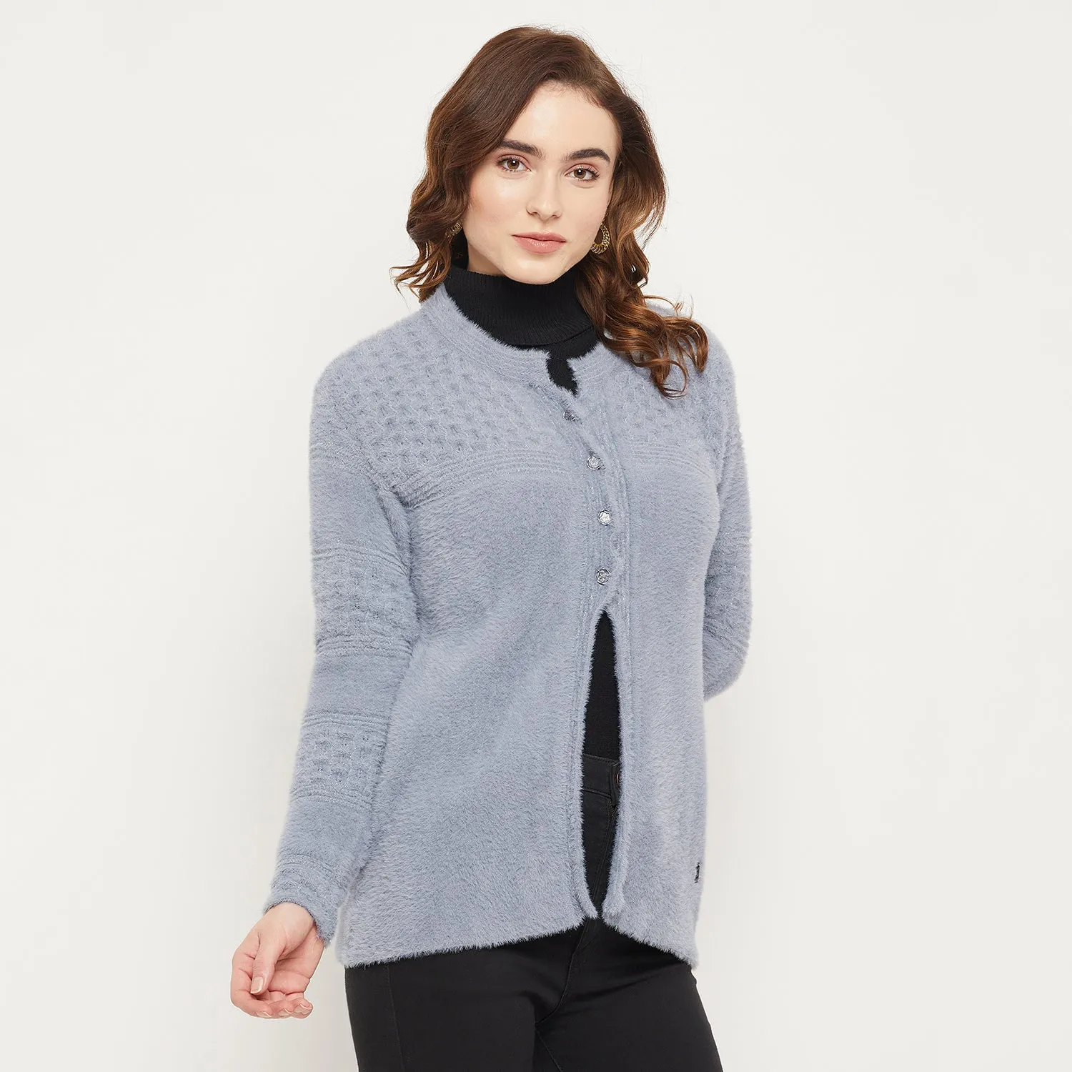 Duke Stardust Women Solid Cardigan (SDS9721)