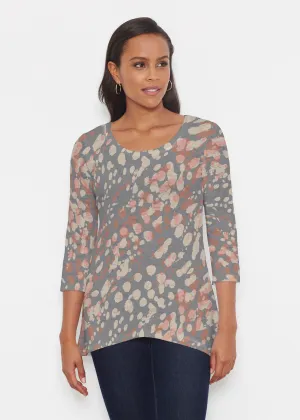 Edgy Splash (7877) ~ Katherine Hi-Lo Thermal Tunic