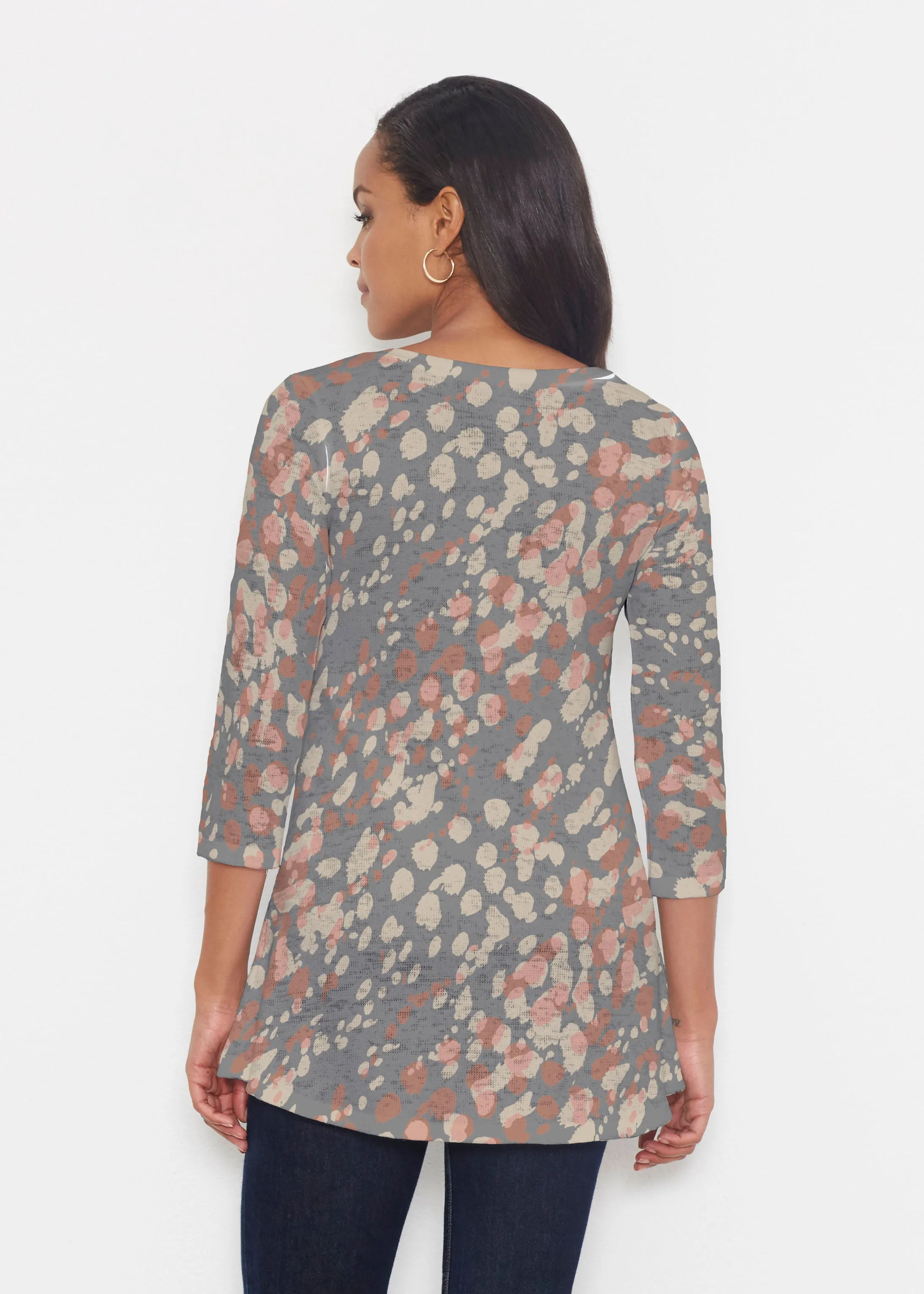 Edgy Splash (7877) ~ Katherine Hi-Lo Thermal Tunic
