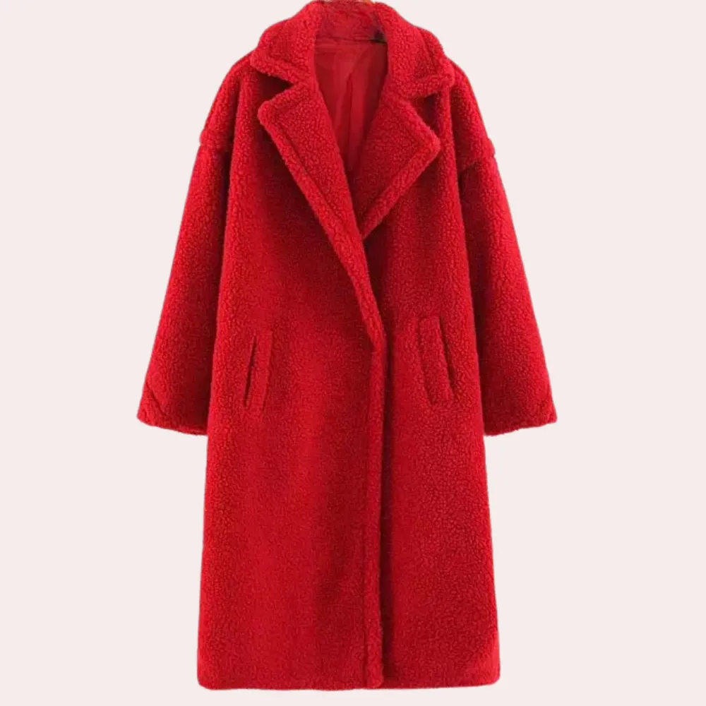 Elegant, comfortable Szilard women's coat in luxurious plush