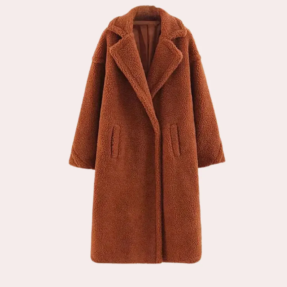 Elegant, comfortable Szilard women's coat in luxurious plush