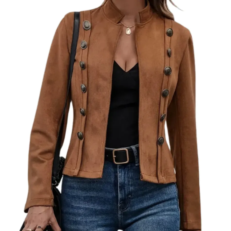 Elegant Lysandra women's coat, double-breasted