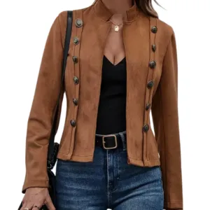 Elegant Lysandra women's coat, double-breasted