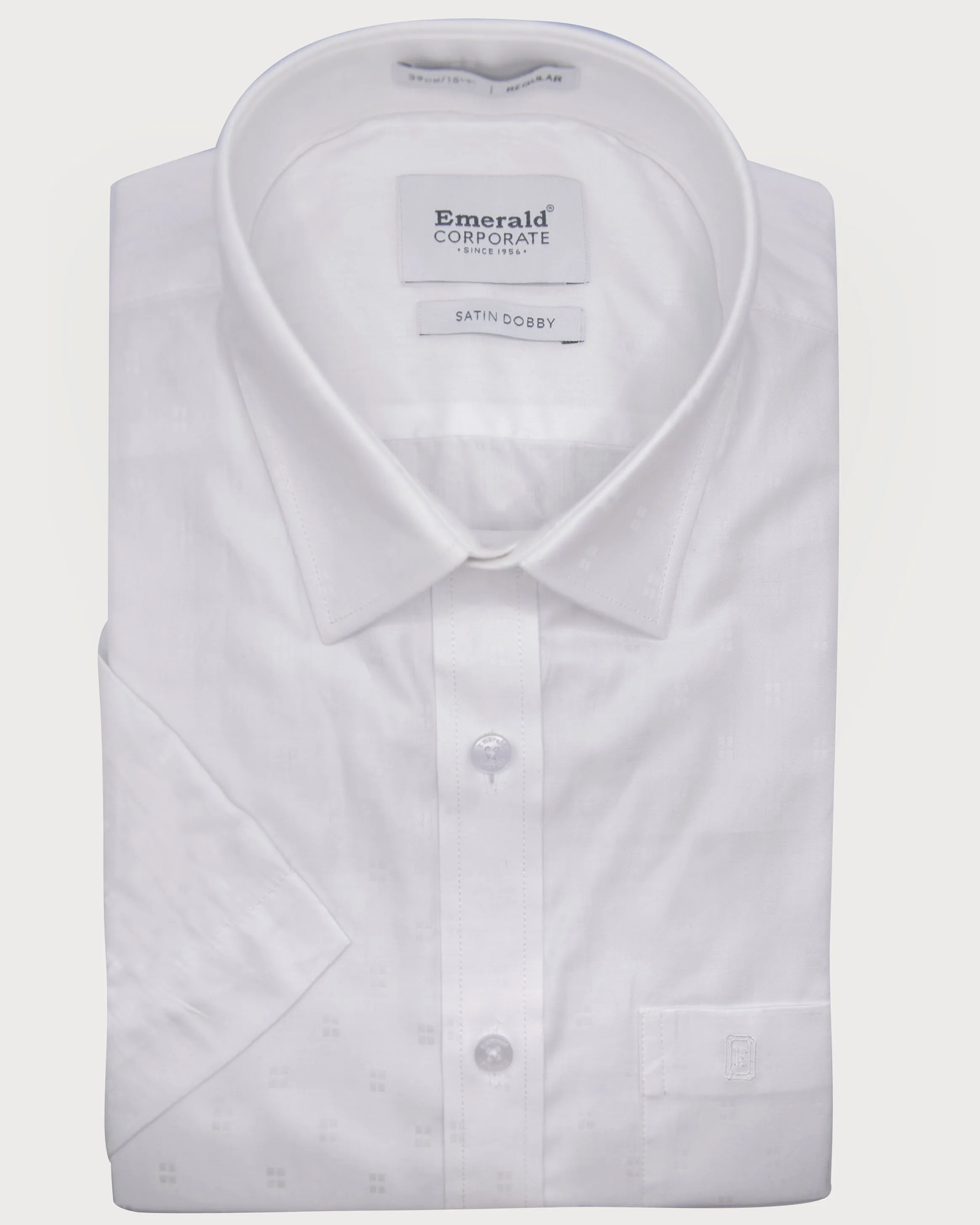 Emerald Corporate Dobby Regular Fit-Vapous Grey
