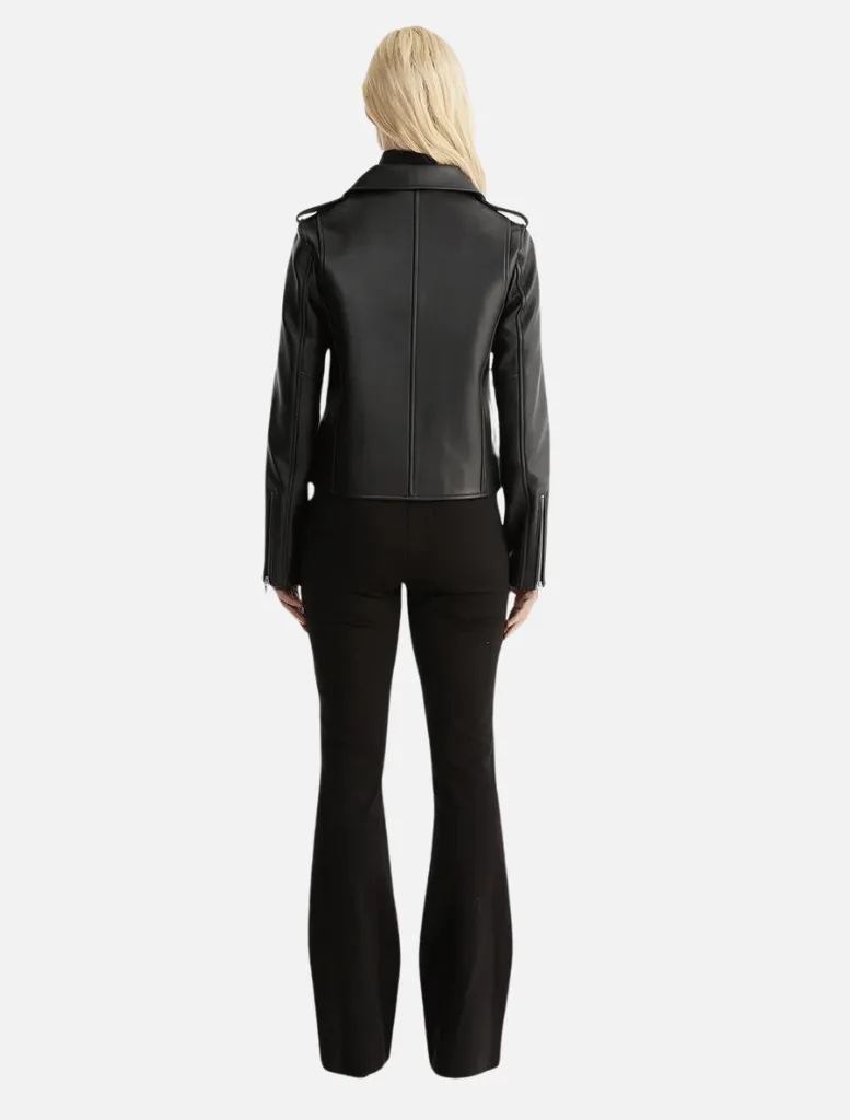 Essential Leather Biker Jacket 2.0 - Black