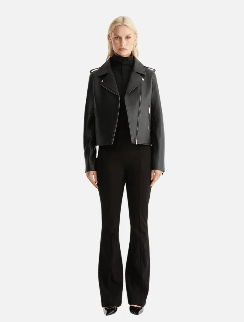 Essential Leather Biker Jacket 2.0 - Black