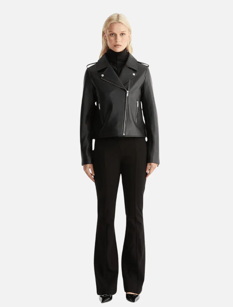 Essential Leather Biker Jacket 2.0 - Black