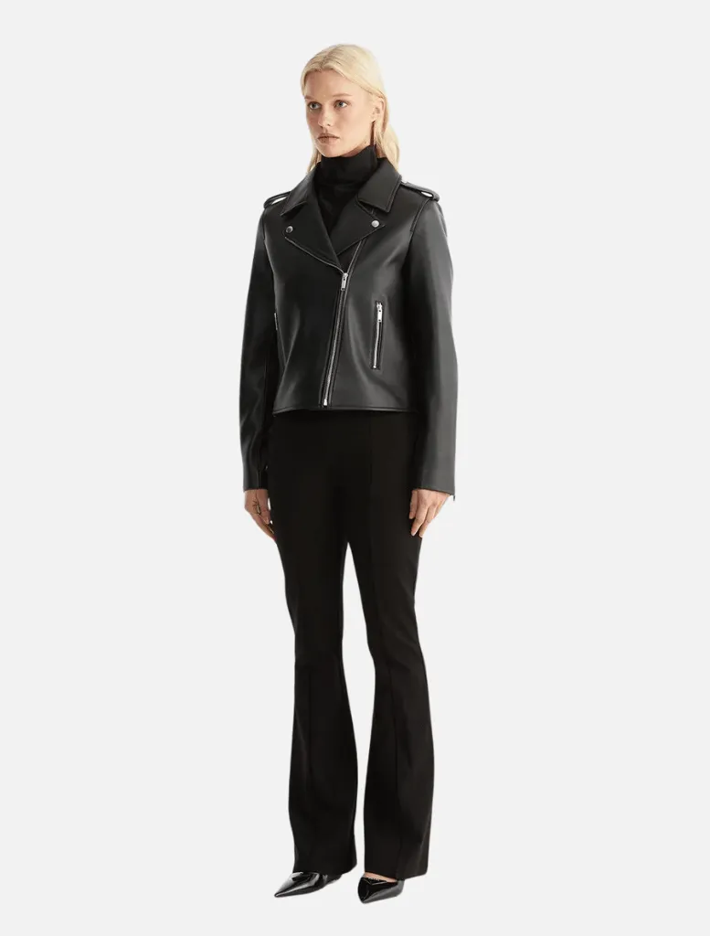 Essential Leather Biker Jacket 2.0 - Black