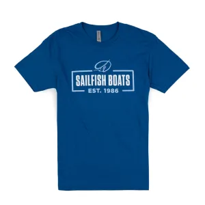 Est 1986 Tee - Heather Cool Blue