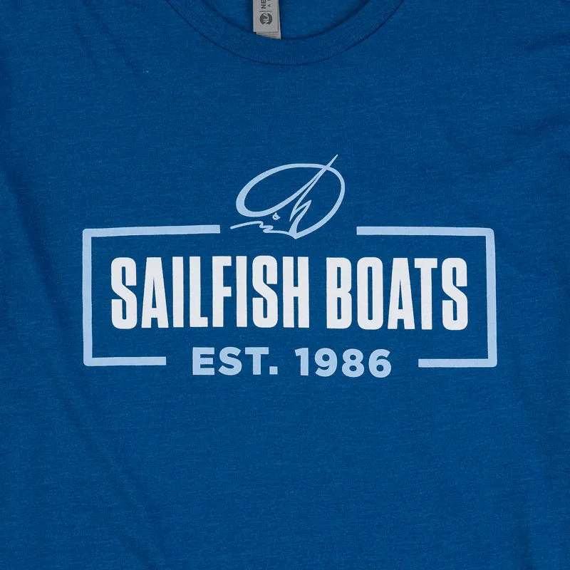 Est 1986 Tee - Heather Cool Blue