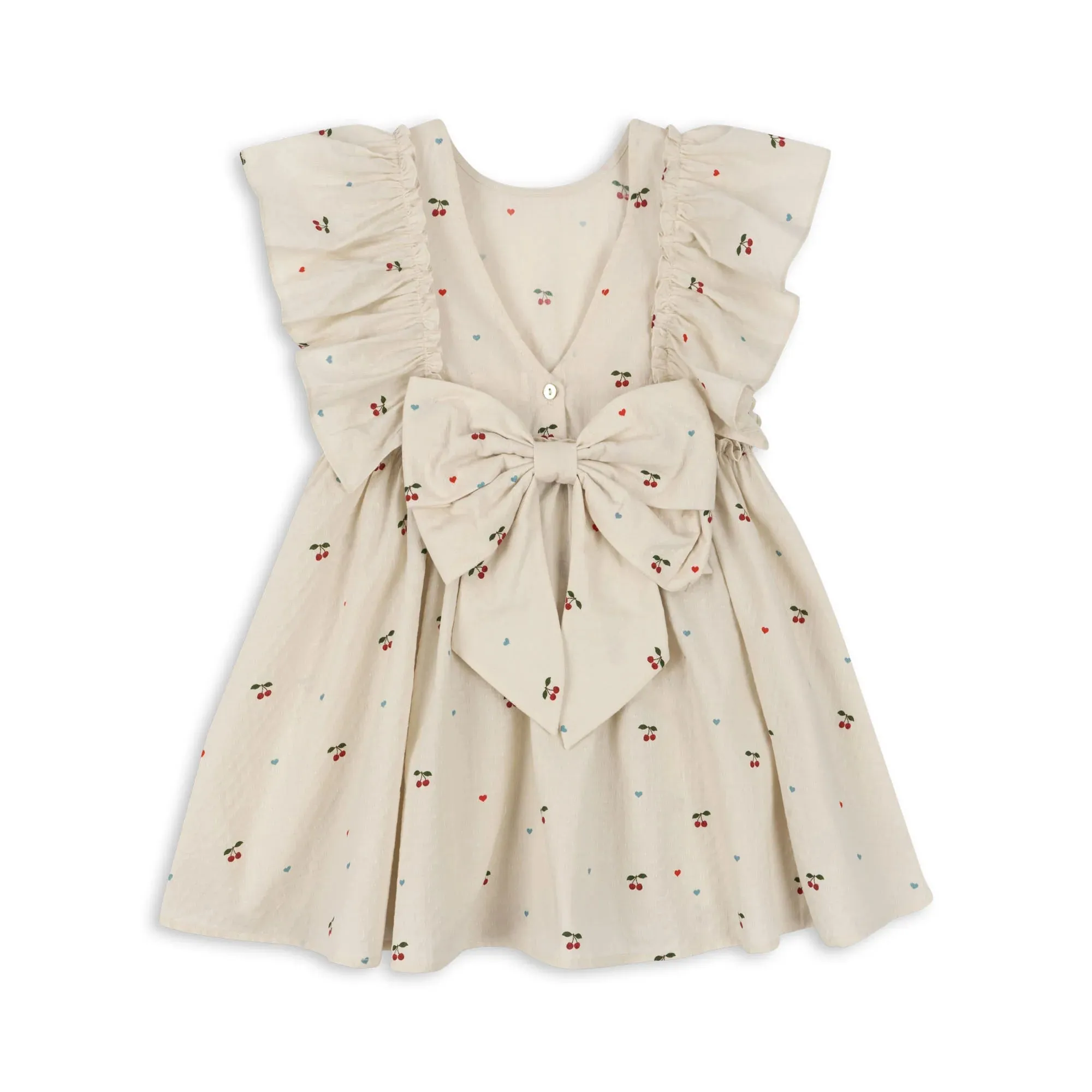 EVIA BOW DRESS - CHERRY COEUR