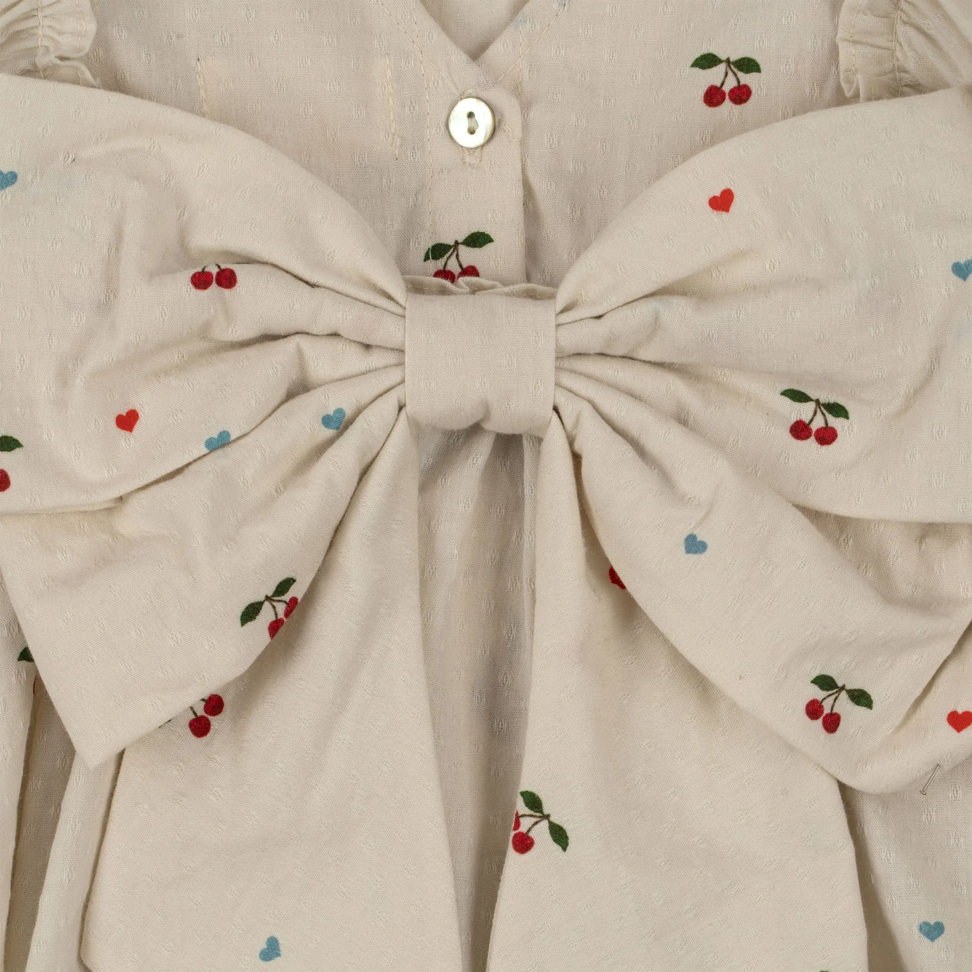 EVIA BOW DRESS - CHERRY COEUR