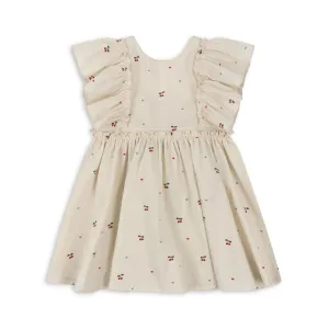 EVIA BOW DRESS - CHERRY COEUR