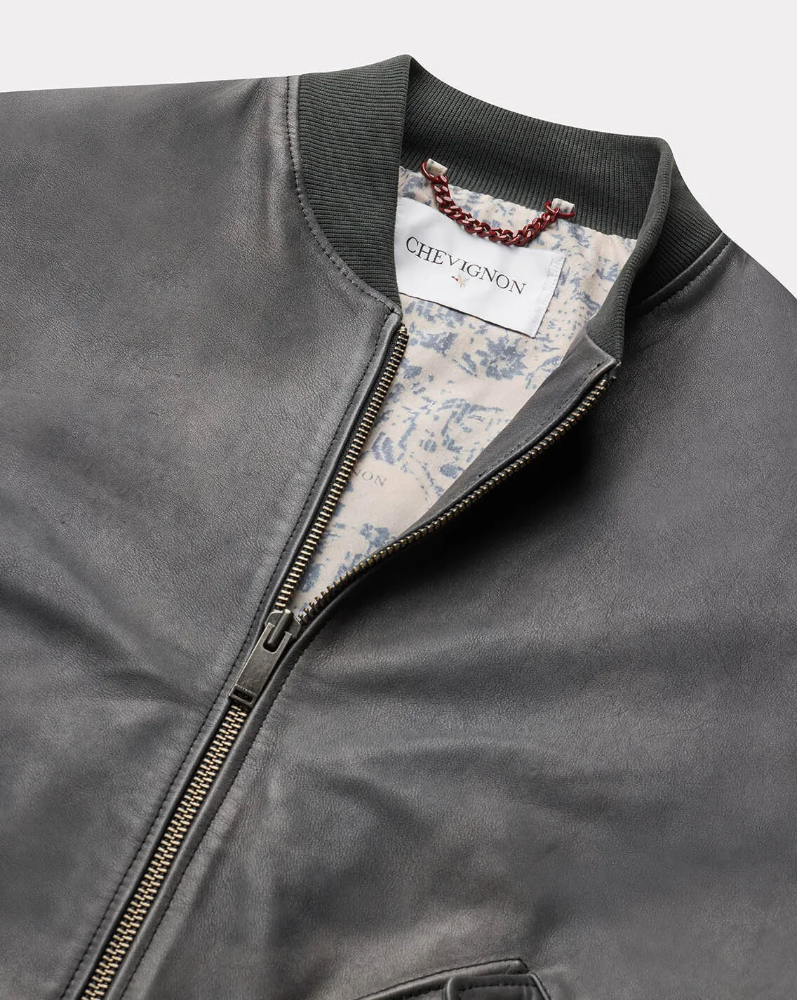 EXCLUSIVE SURPLU LEATHER JACKET IN BLUE