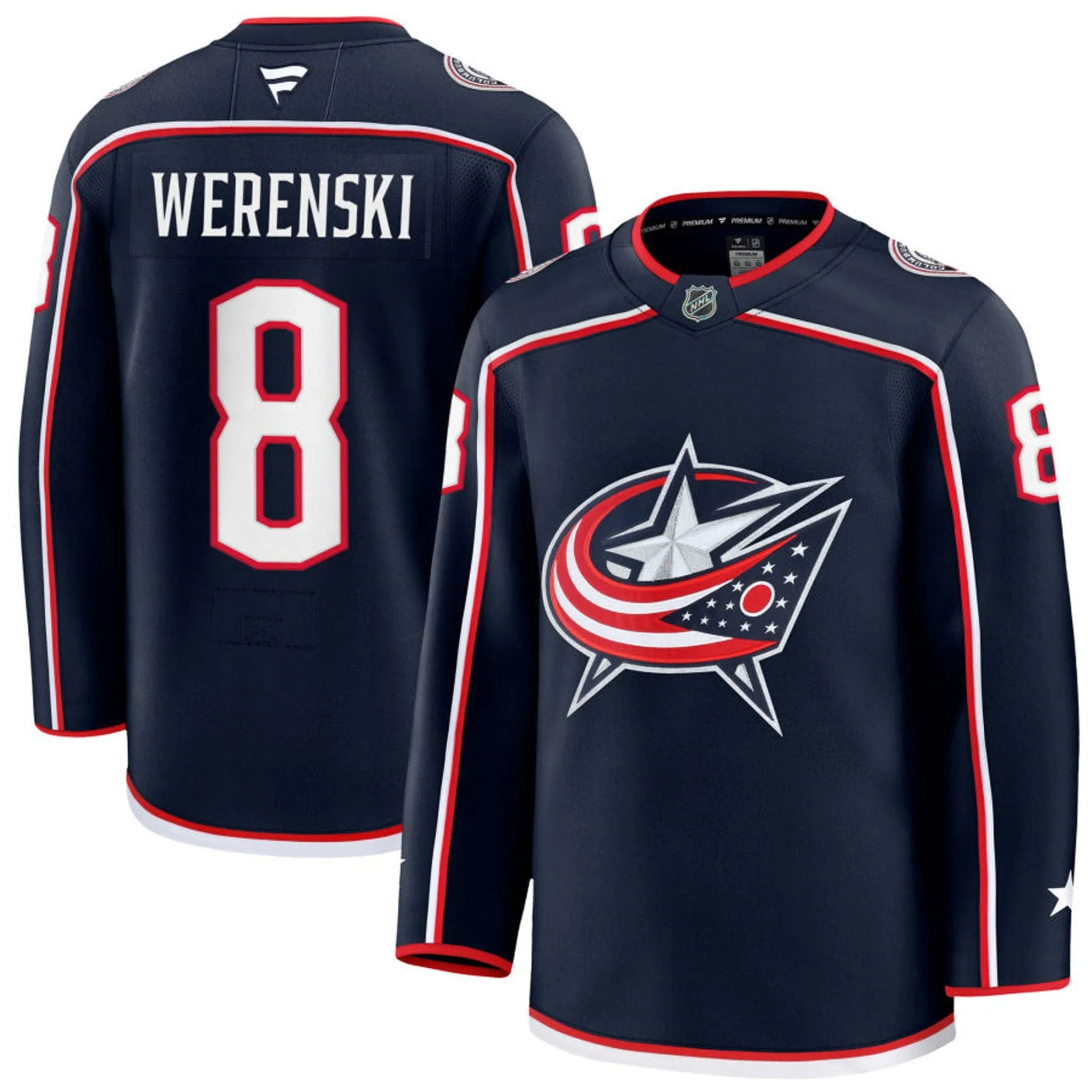 Fanatics Premium Senior Home Jersey - Columbus BlueJackets Zach Werenski