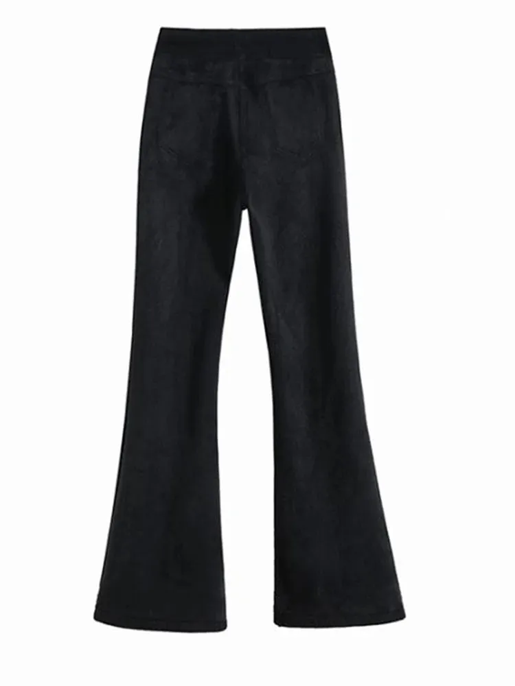 Flare Jeans High Waist Warm Casual