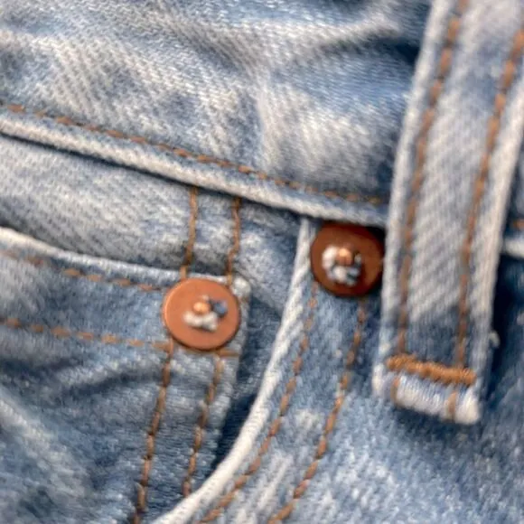 *Flaw - Small Hole Back Pocket* Madewell NWT Petite Curvy 90s Straight Jeans 24P