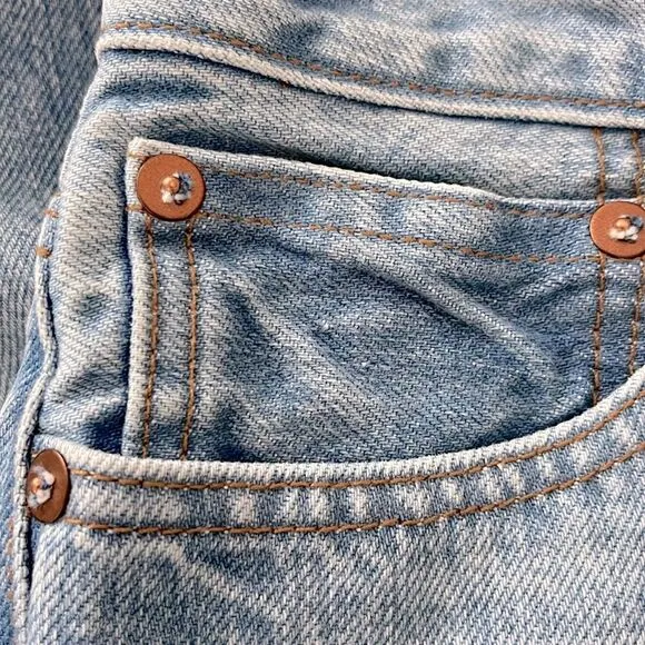 *Flaw - Small Hole Back Pocket* Madewell NWT Petite Curvy 90s Straight Jeans 24P