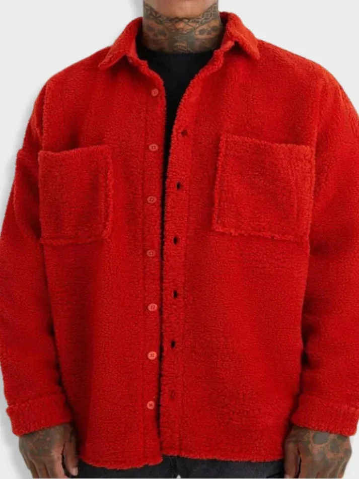 Fleece jackets - with pockets and practical buttons for men
