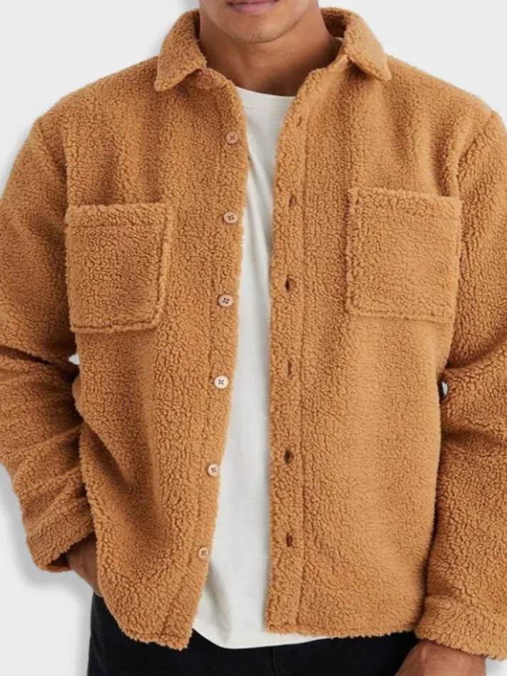 Fleece jackets - with pockets and practical buttons for men