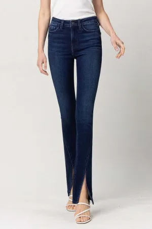 Flying Monkey High Rise Slim Straight W/Slit Jeans