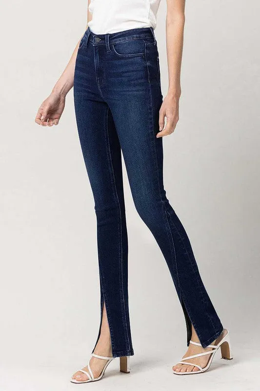 Flying Monkey High Rise Slim Straight W/Slit Jeans
