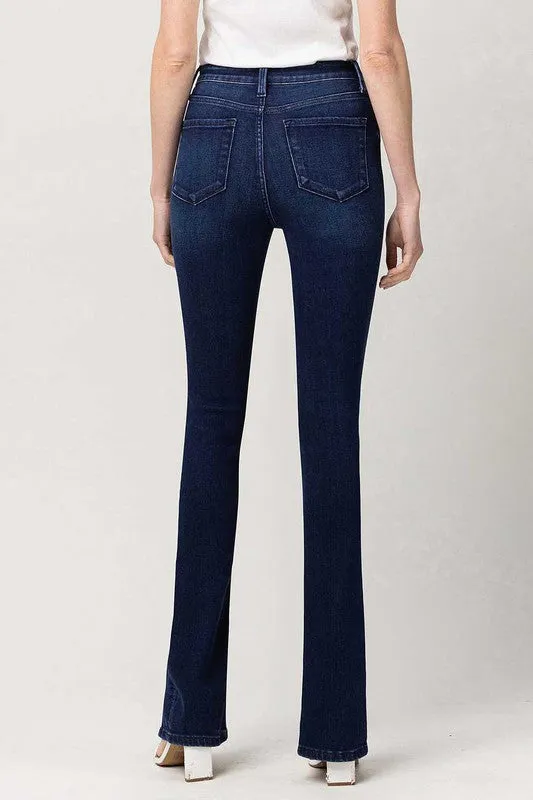 Flying Monkey High Rise Slim Straight W/Slit Jeans