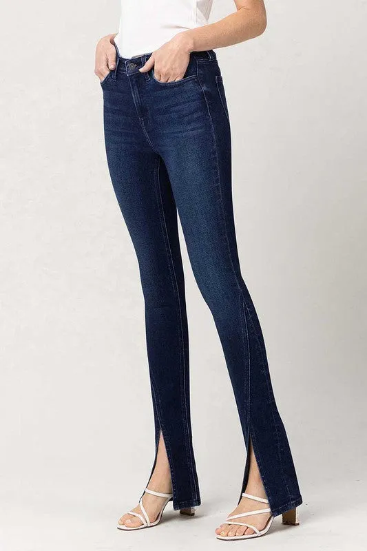 Flying Monkey High Rise Slim Straight W/Slit Jeans